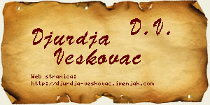 Đurđa Veškovac vizit kartica
